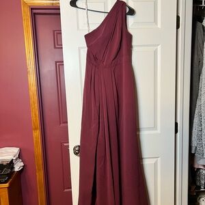 One Shoulder A-Line Bridesmaid Dress